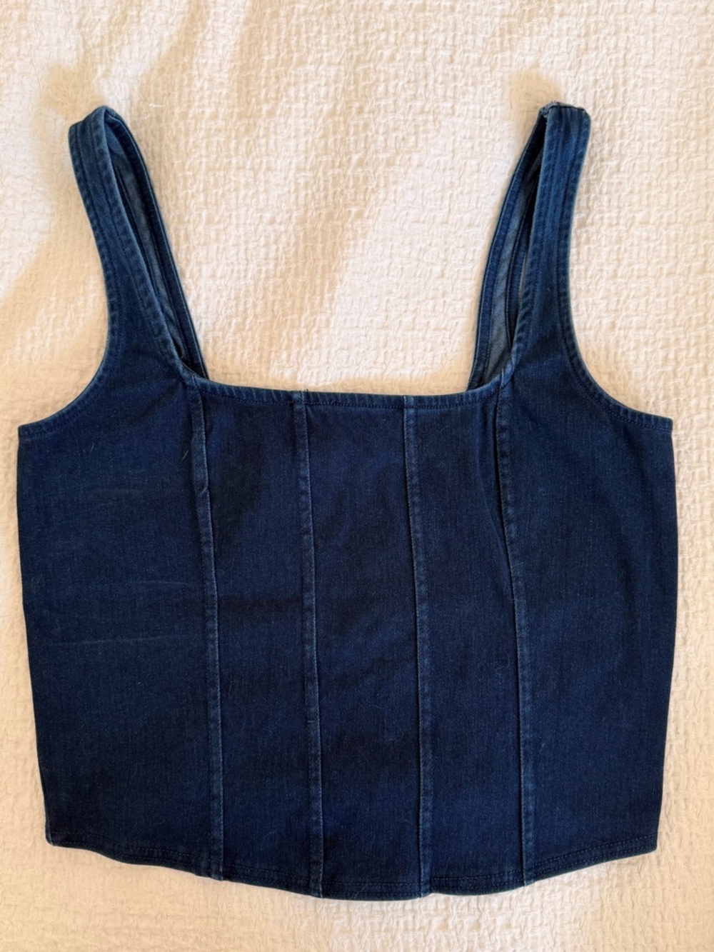 Good American Corset Denim Top